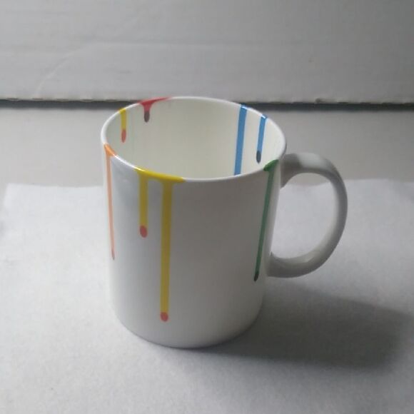 Artist 2010 Ink on Bone China Colorful Drip Design Mug - Picture 1 of 6